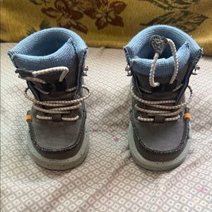 Hey Dude toddler Grey-Blue Boots size 6